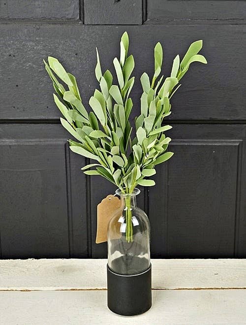 14in Foamy Willow Leaves Bush-green