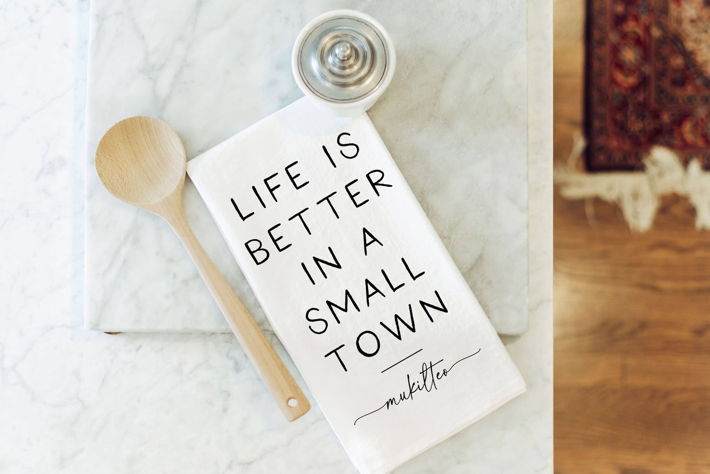 Better In A Small Town Westport Tea Towel