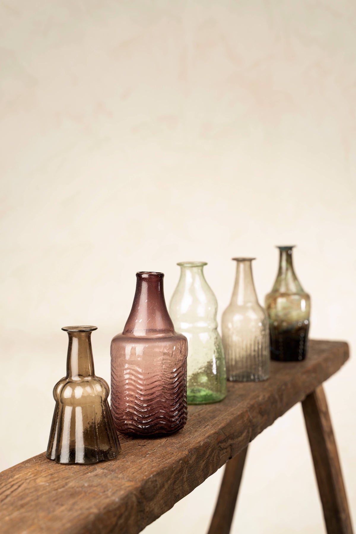 Recycled Glass Bottle Vase, Smoke