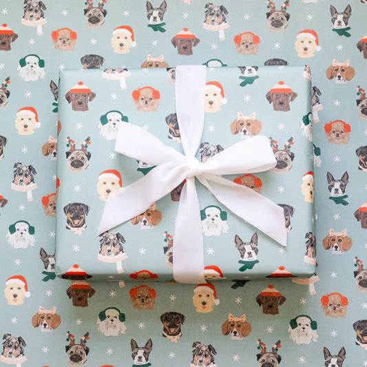 HOLIDAY DOG WRAPPING PAPER