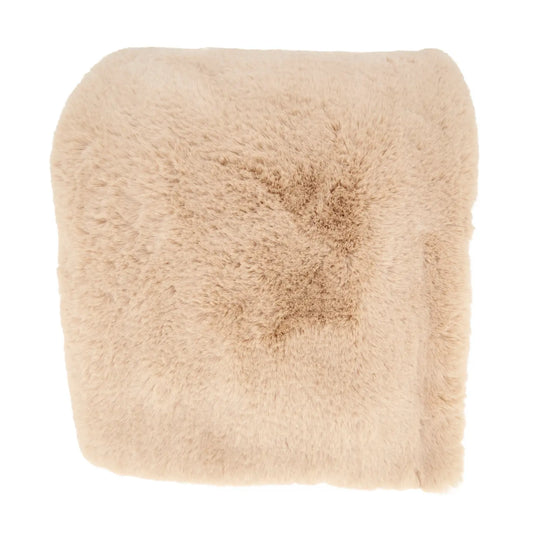 FAUX RABBIT THROW