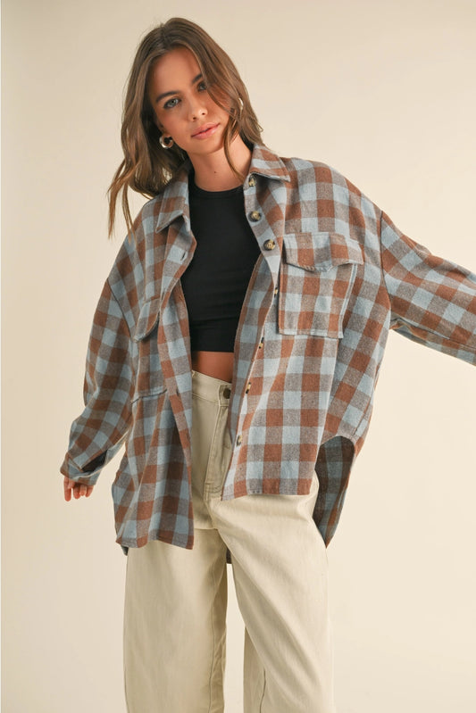 GRID FLANNEL SHACKET