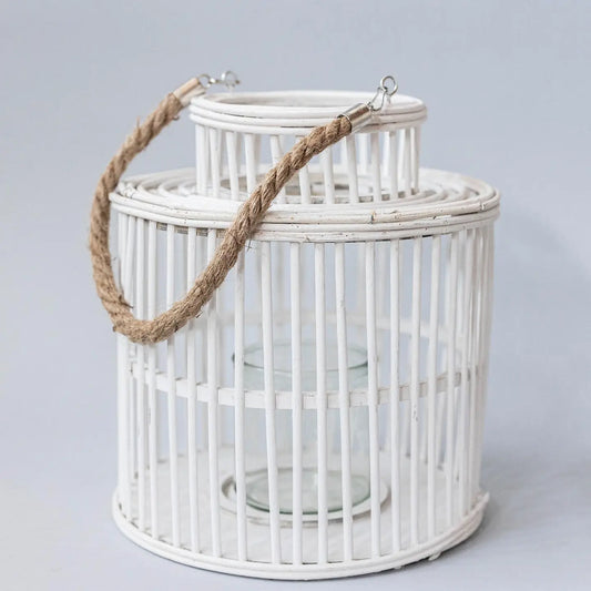 LARGE WOODEN ROPE LANTERN