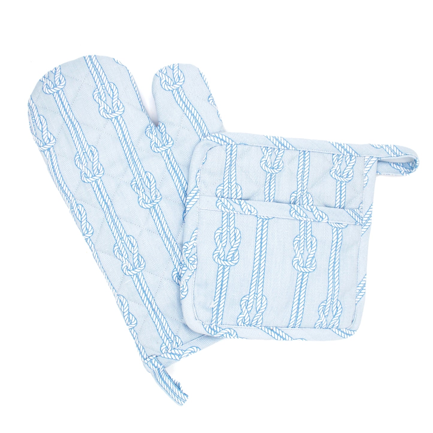 NAUTICAL OVEN MITT SET