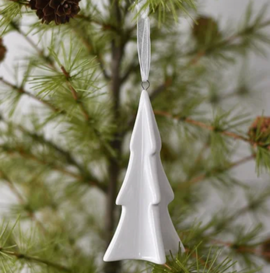 WHITE TREE ORNAMENT