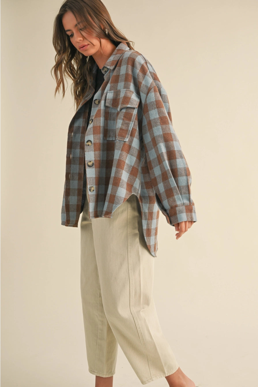 GRID FLANNEL SHACKET