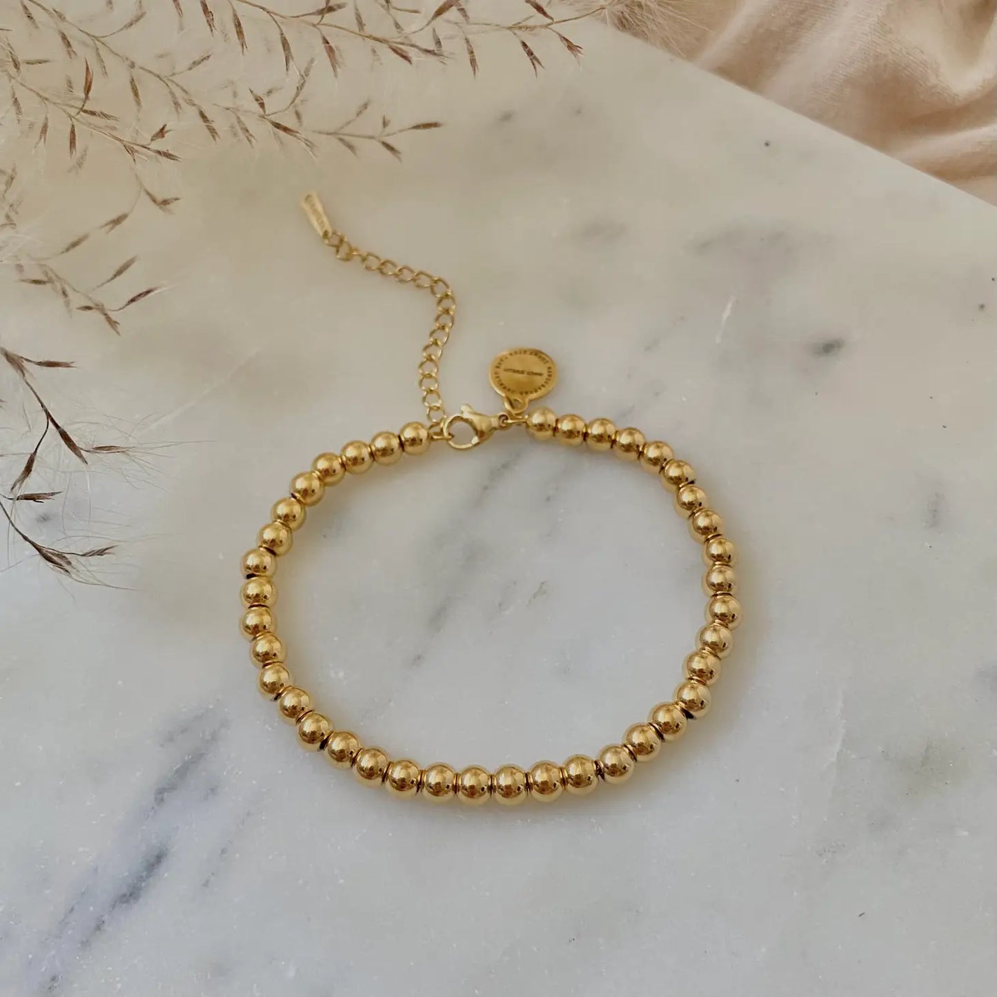 ADJUSTBLE 18K BEADED BRACELET