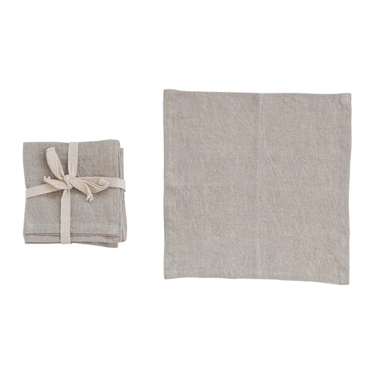 LINEN COCKTAIL NAPKIN SET