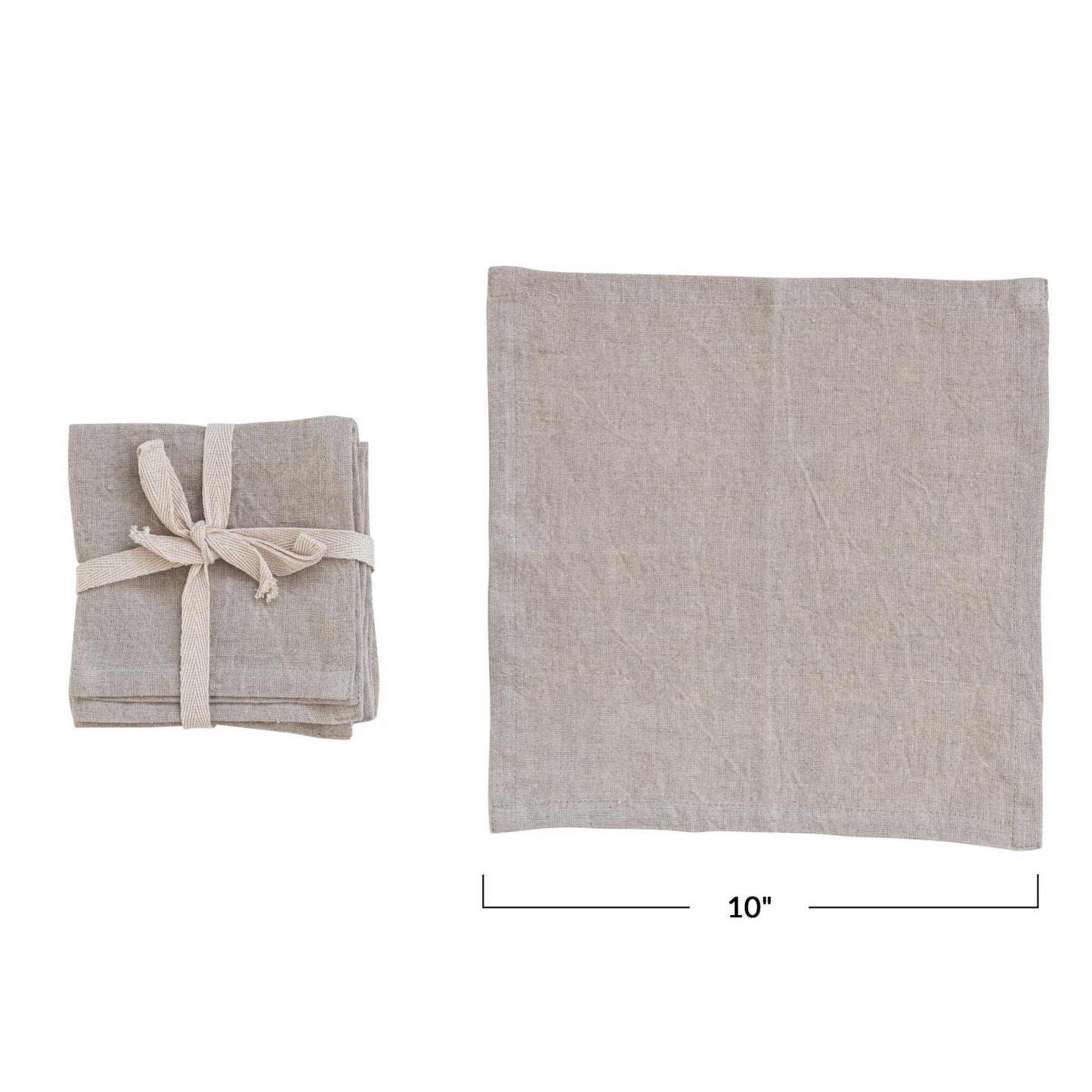 LINEN COCKTAIL NAPKIN SET