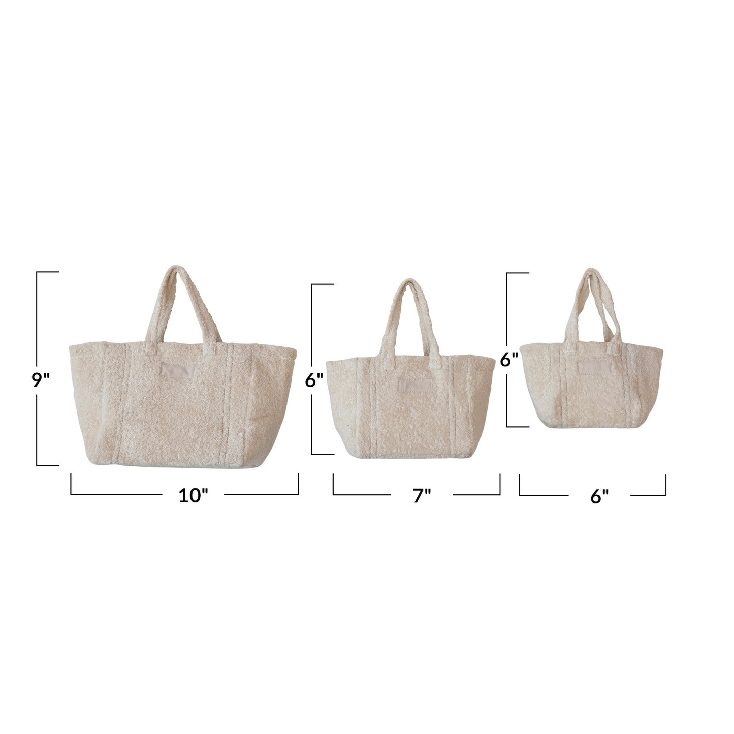 SMALL COTTON TERRY TOTE BAG
