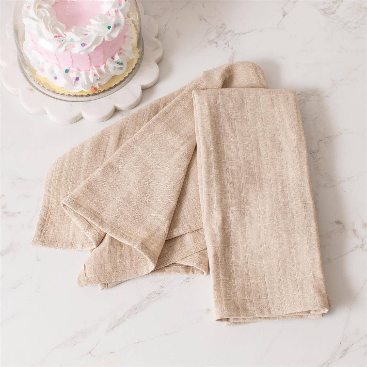 Tan Double Weave Napkins SET OF 4