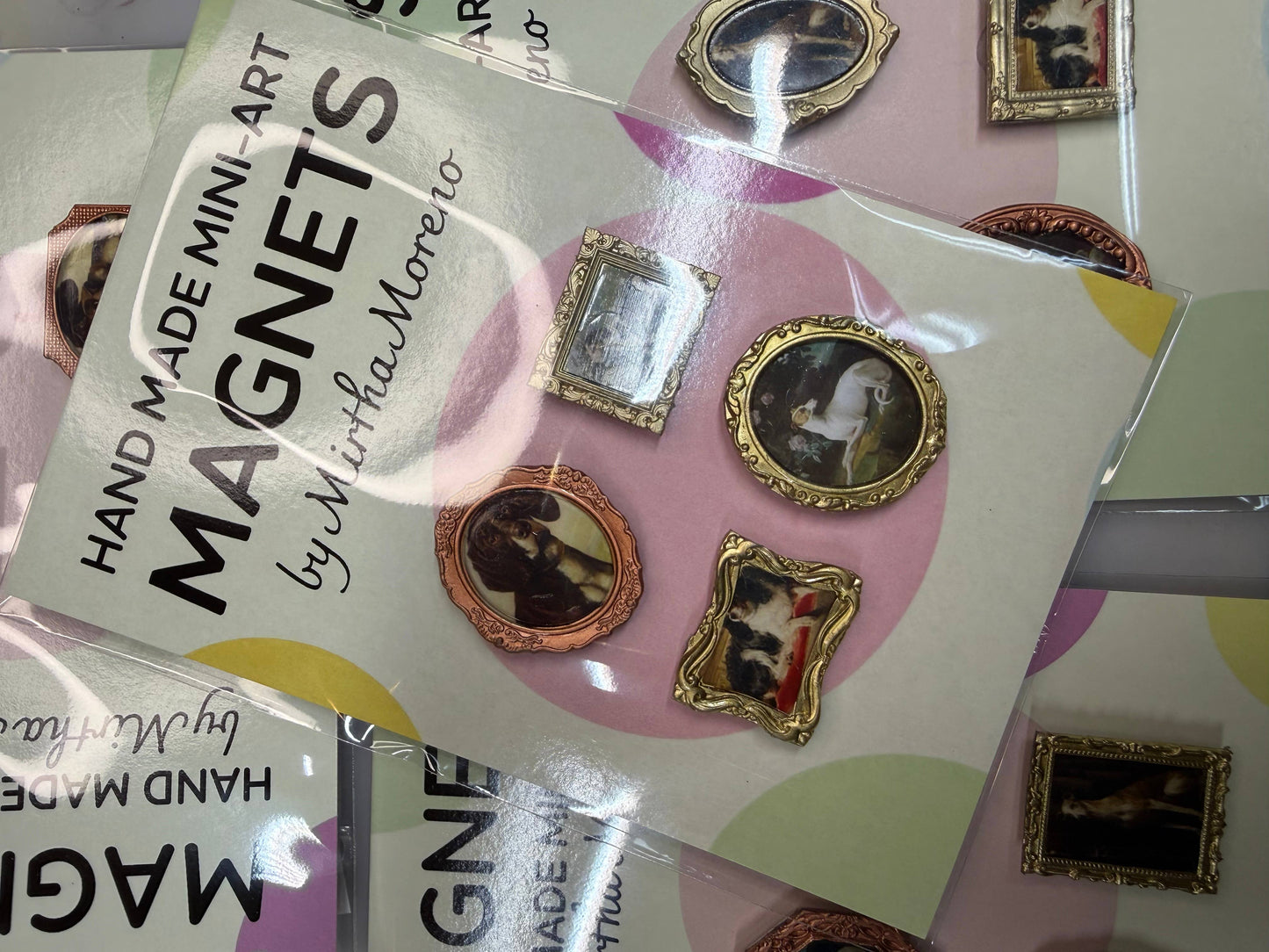 Handmade Magnets Antique dog canine images (Set of 4 each)