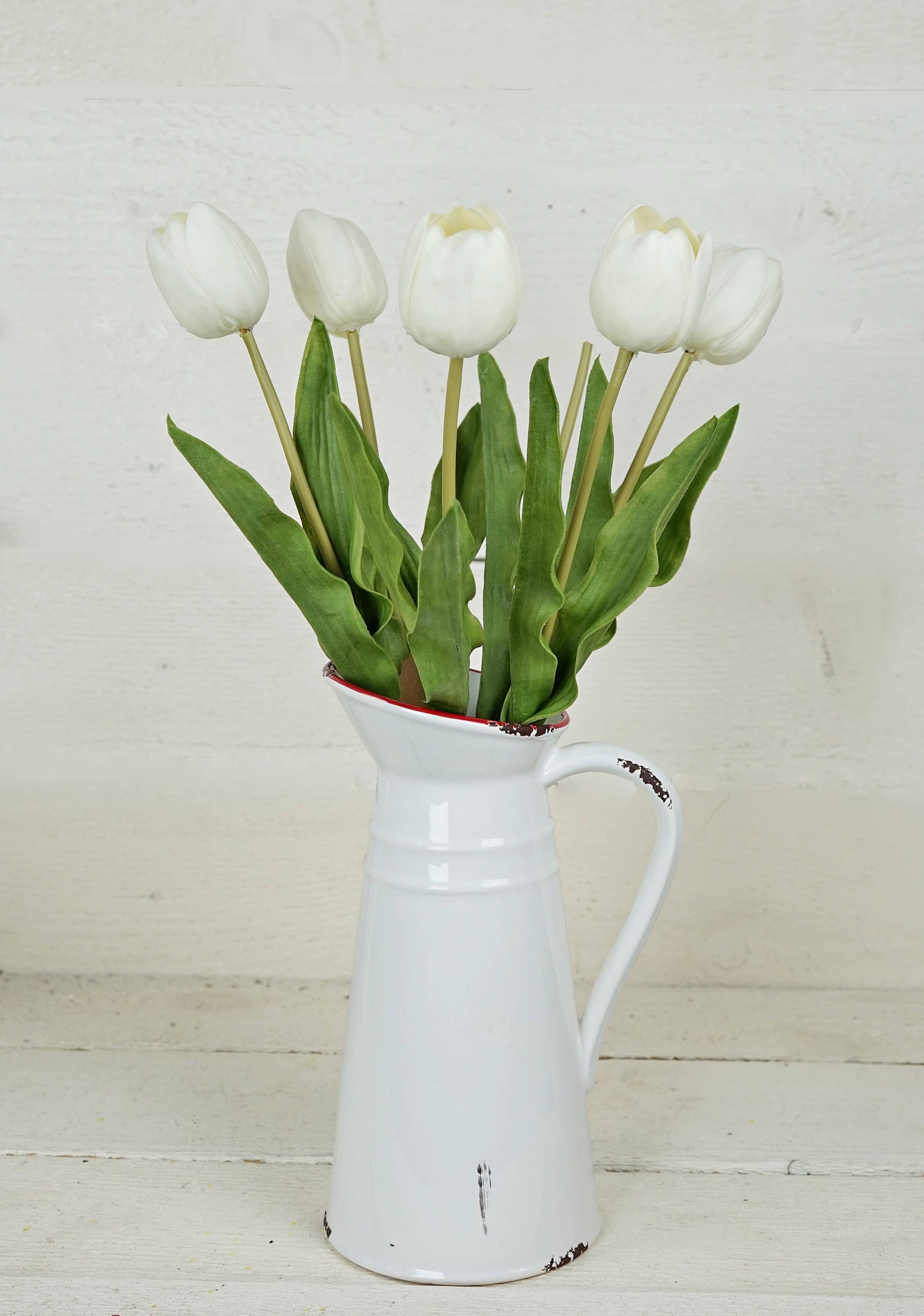 20in real touch white Tulip Stem