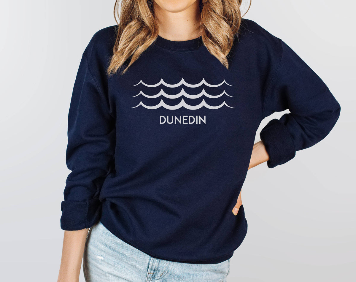 Westport Waves Motif Location Crewneck Sweatshirt