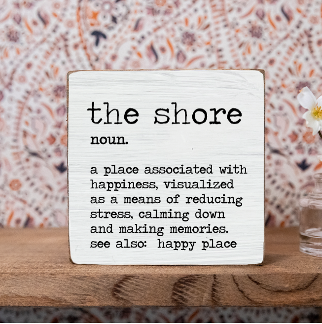 Westport Happy Place Wood Block