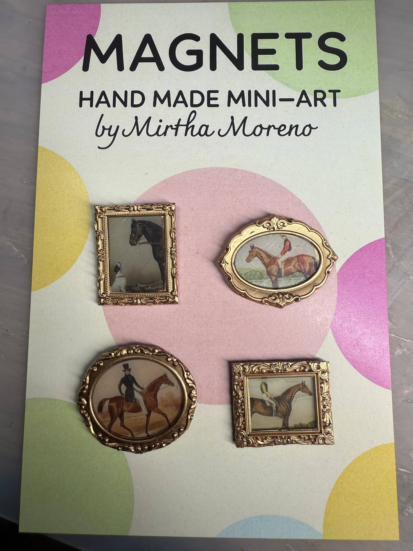 Equine Magnets (Set of 4 each) Vintage Horse images