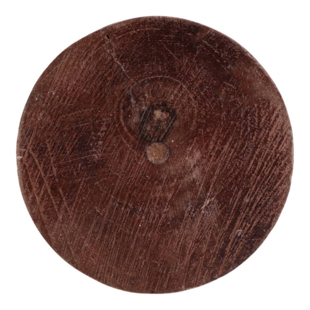 Candle Holder - Brown Mango Wood Modern Totem Taper, 12 in.