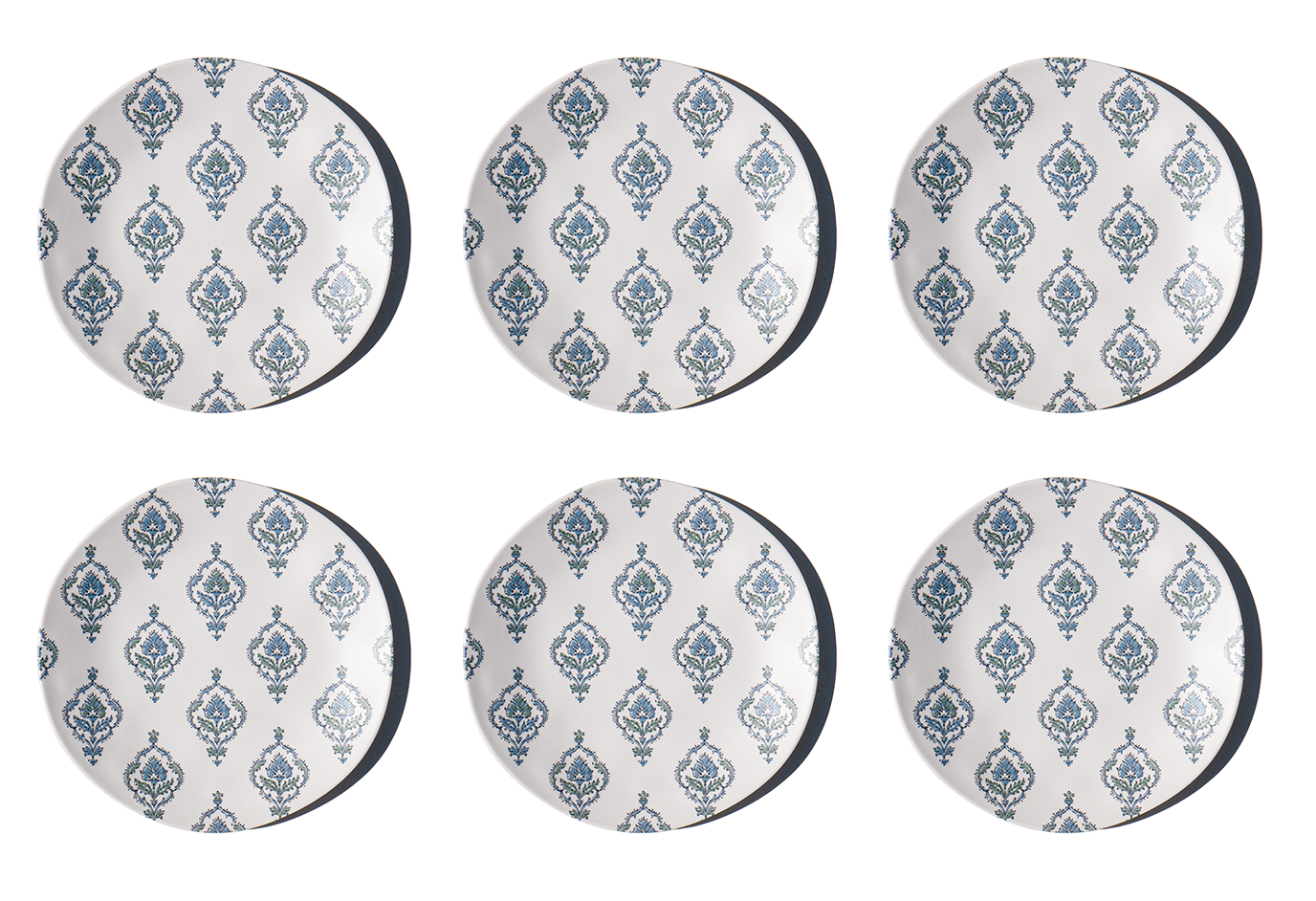 Kashmir Cool newWave Microwave Safe Melamine Dinnerware Set