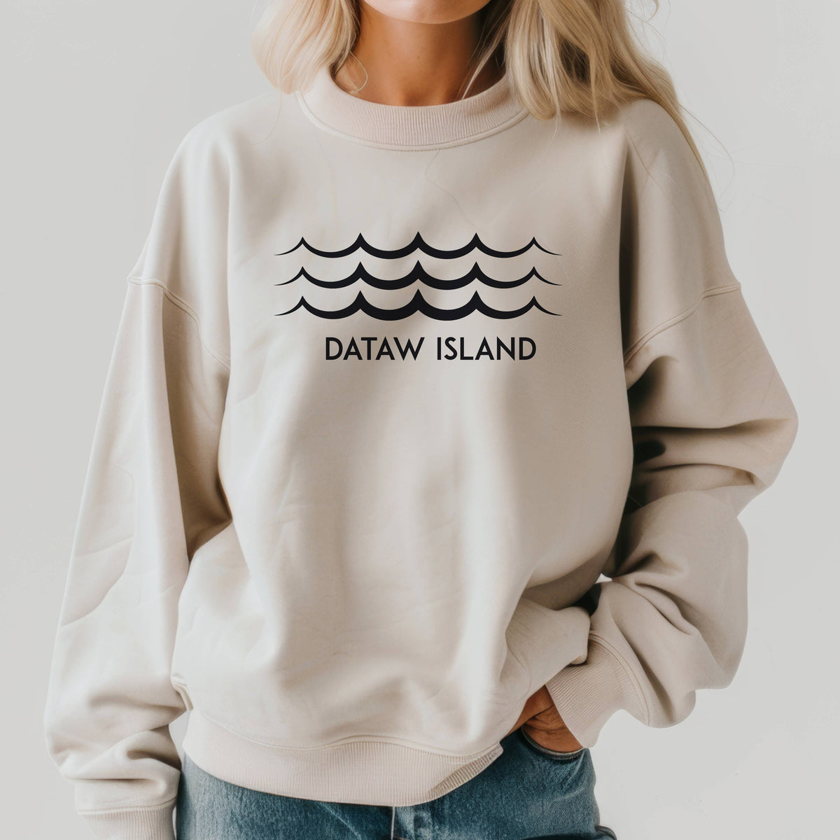Westport Waves Motif Location Crewneck Sweatshirt