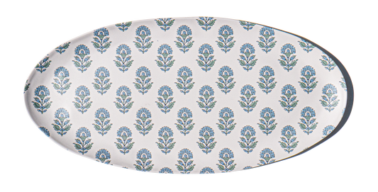 Kashmir Cool Melamine Serveware Oval Dinner Platter