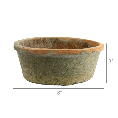 Rustic Terra Cotta Bulb Pot - Sm - Antique Red