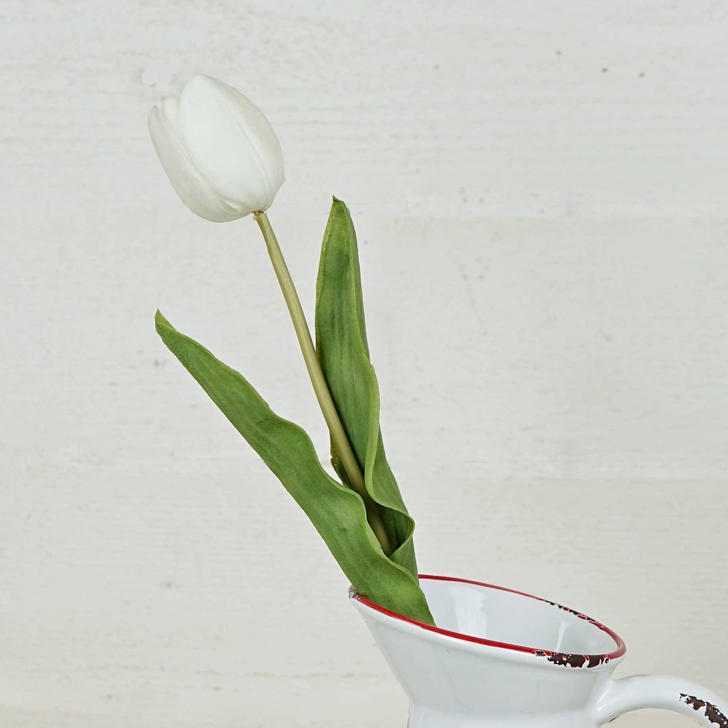 20in real touch white Tulip Stem