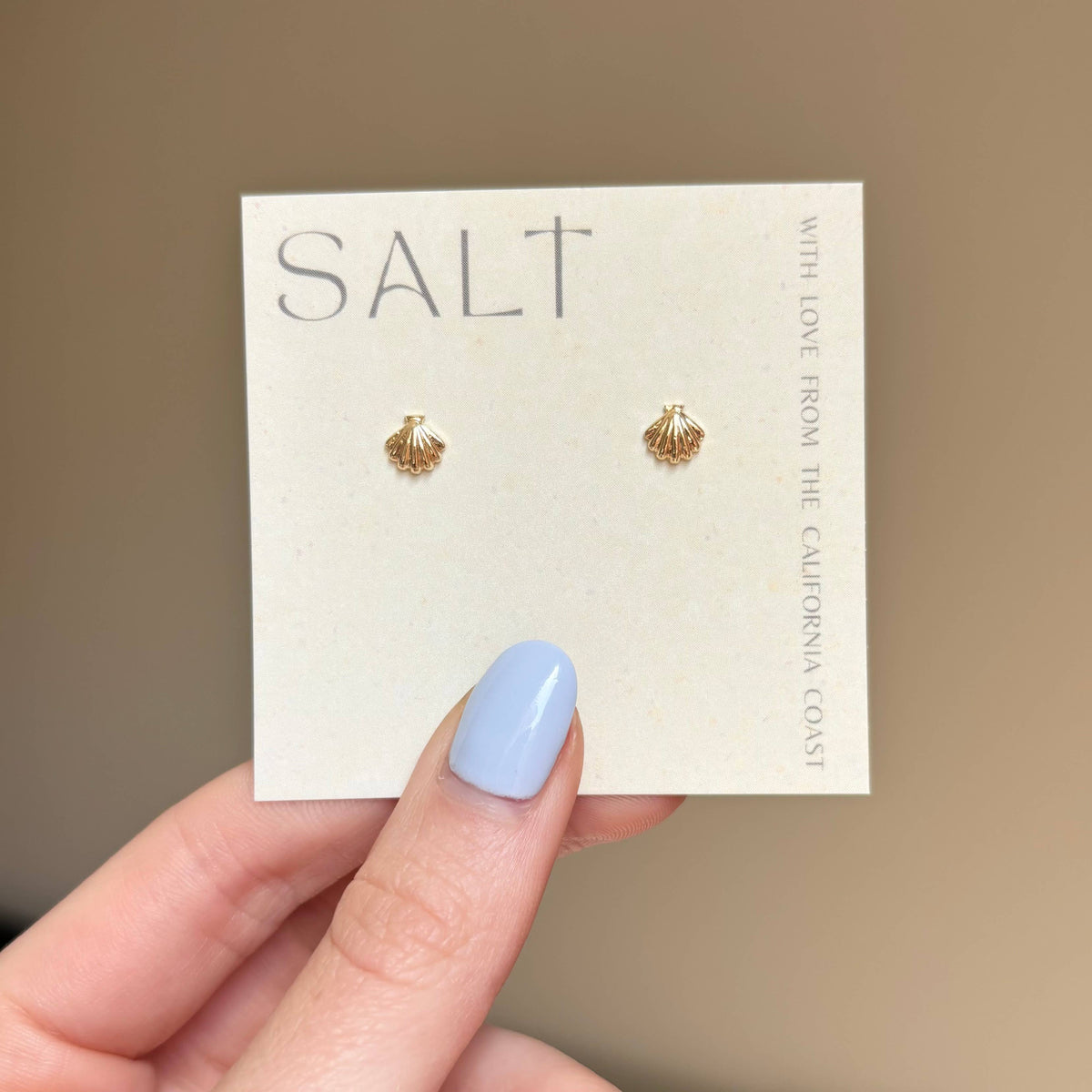 SEASHELL STUDS | 18K gold | dainty shell stud earrings