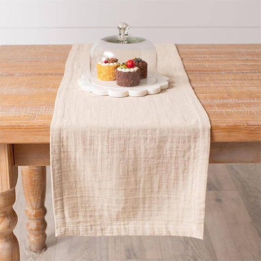 Tan Double Weave Table Runner