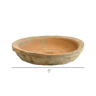 Rustic Terra Cotta Saucer 5 in - Antique Red