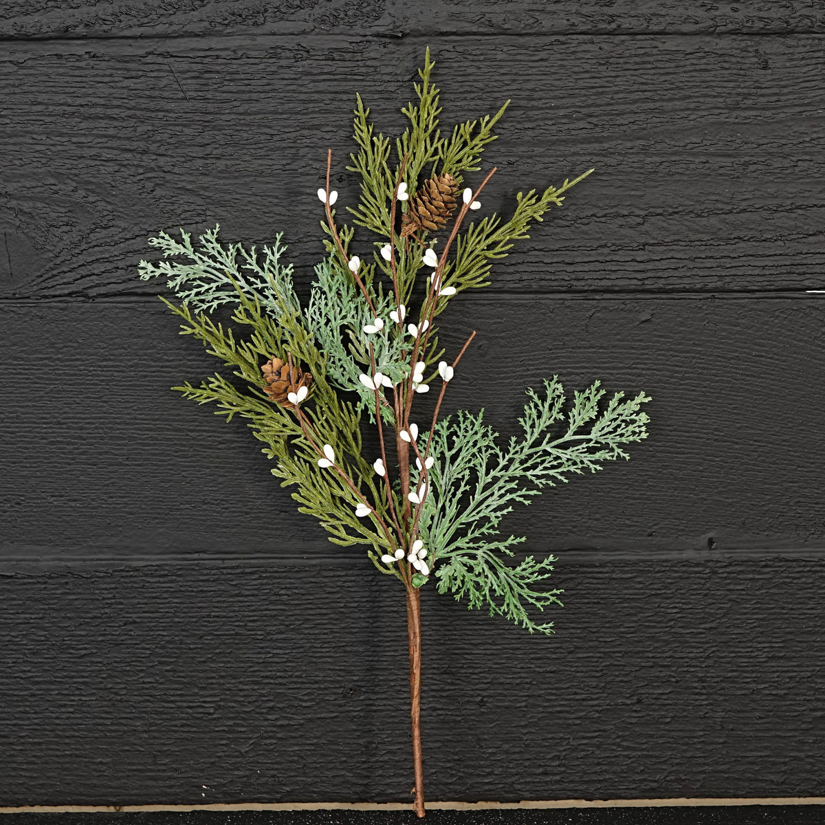 31395- 14in Evergreen Pine with white Pips Pick-