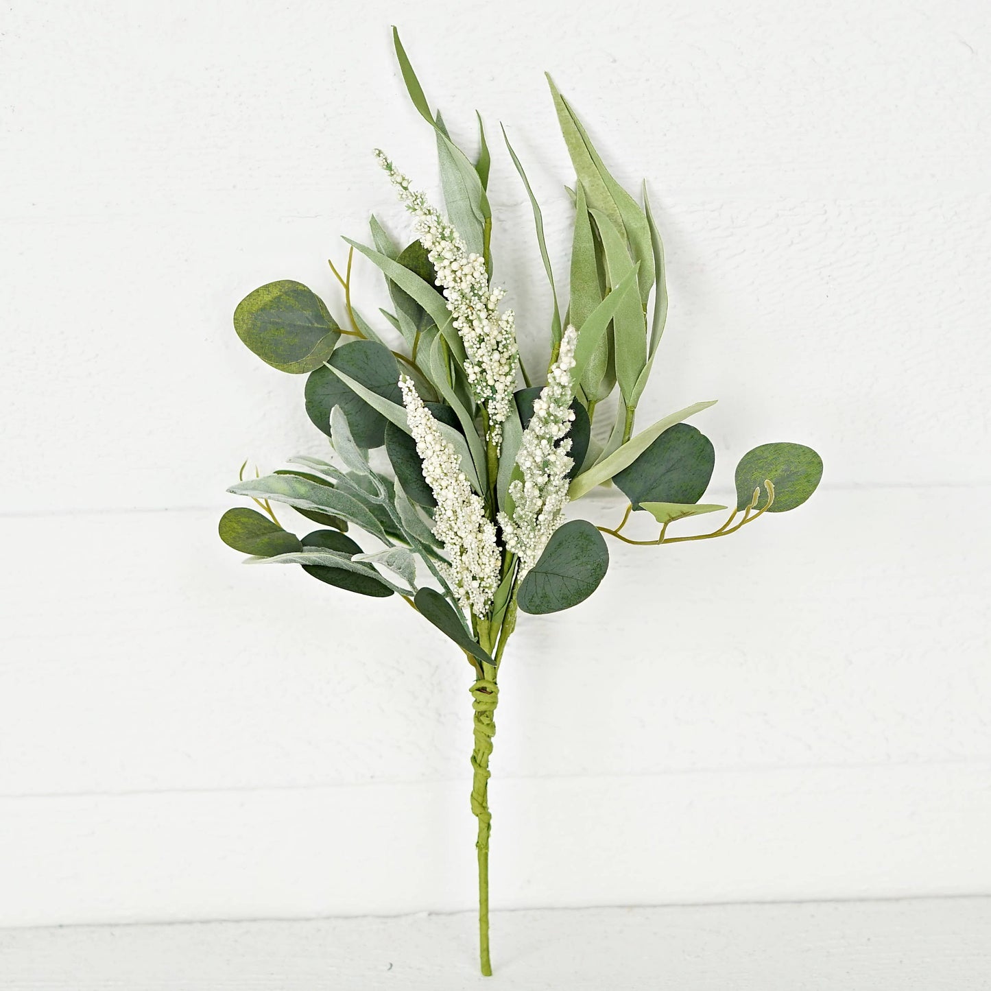 17in Bush-Mixed Eucalyptus, Lamb Ear and Heather