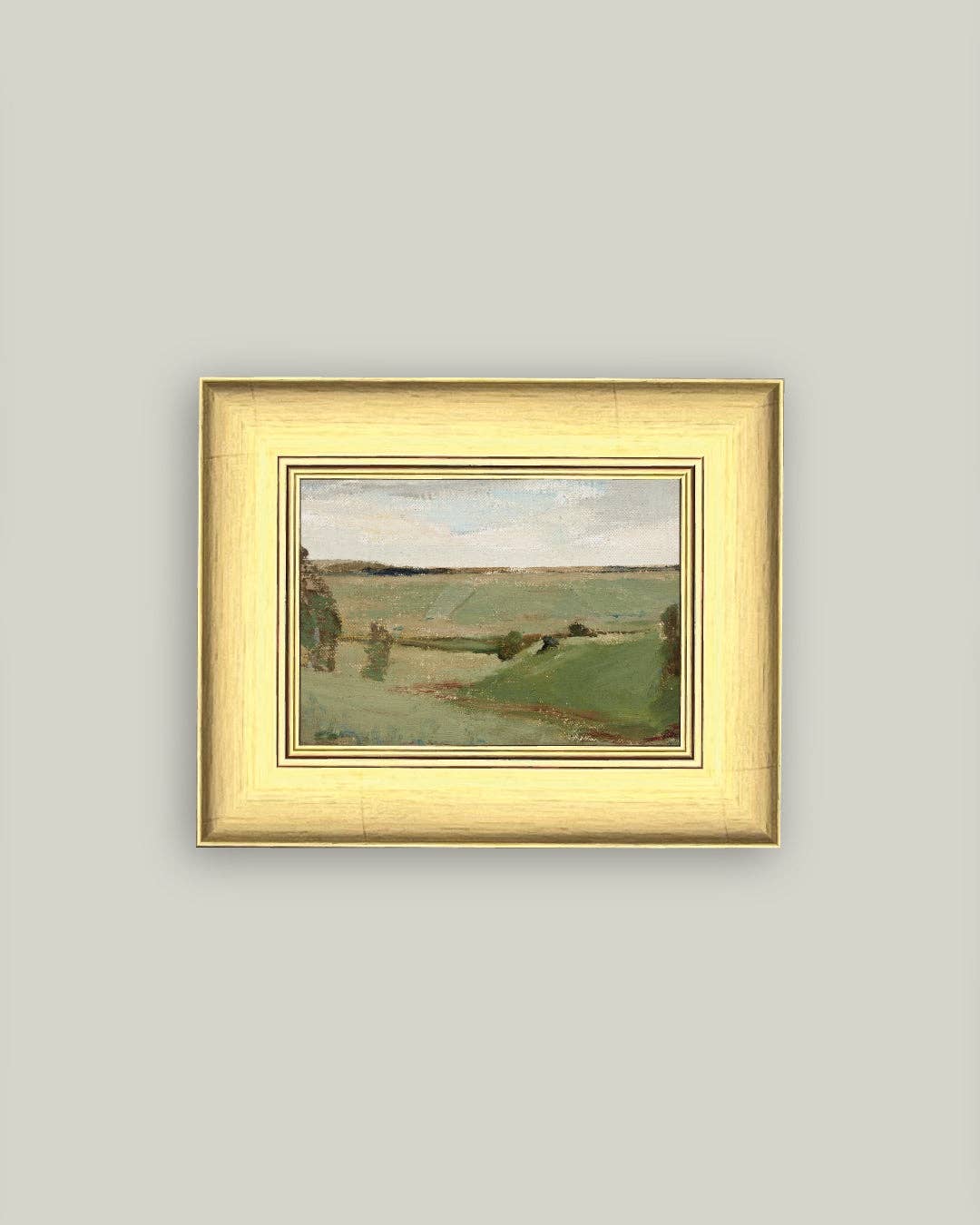 Studies by a River Framed Antique Art