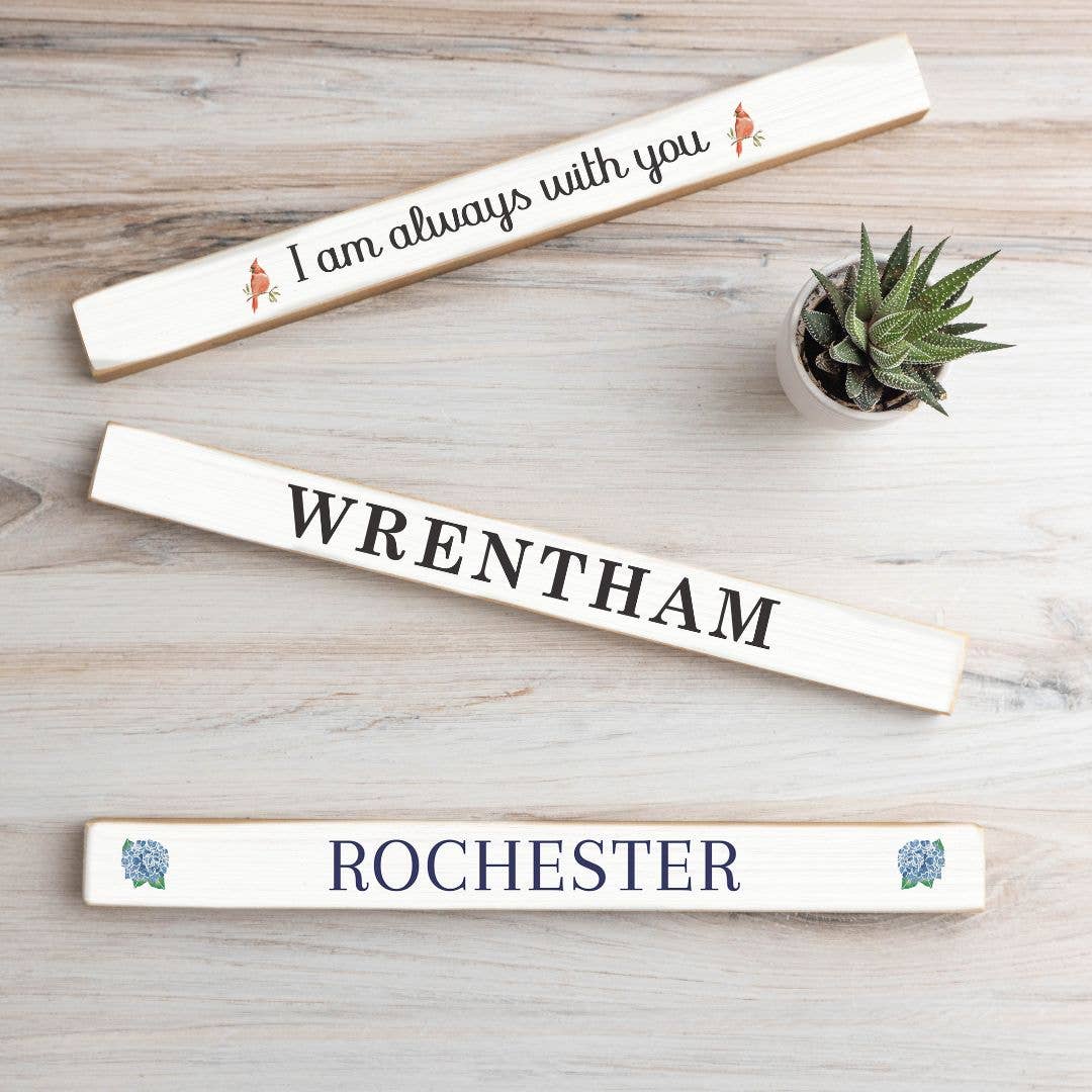 WESTPORT White/Navy Skinny Sign