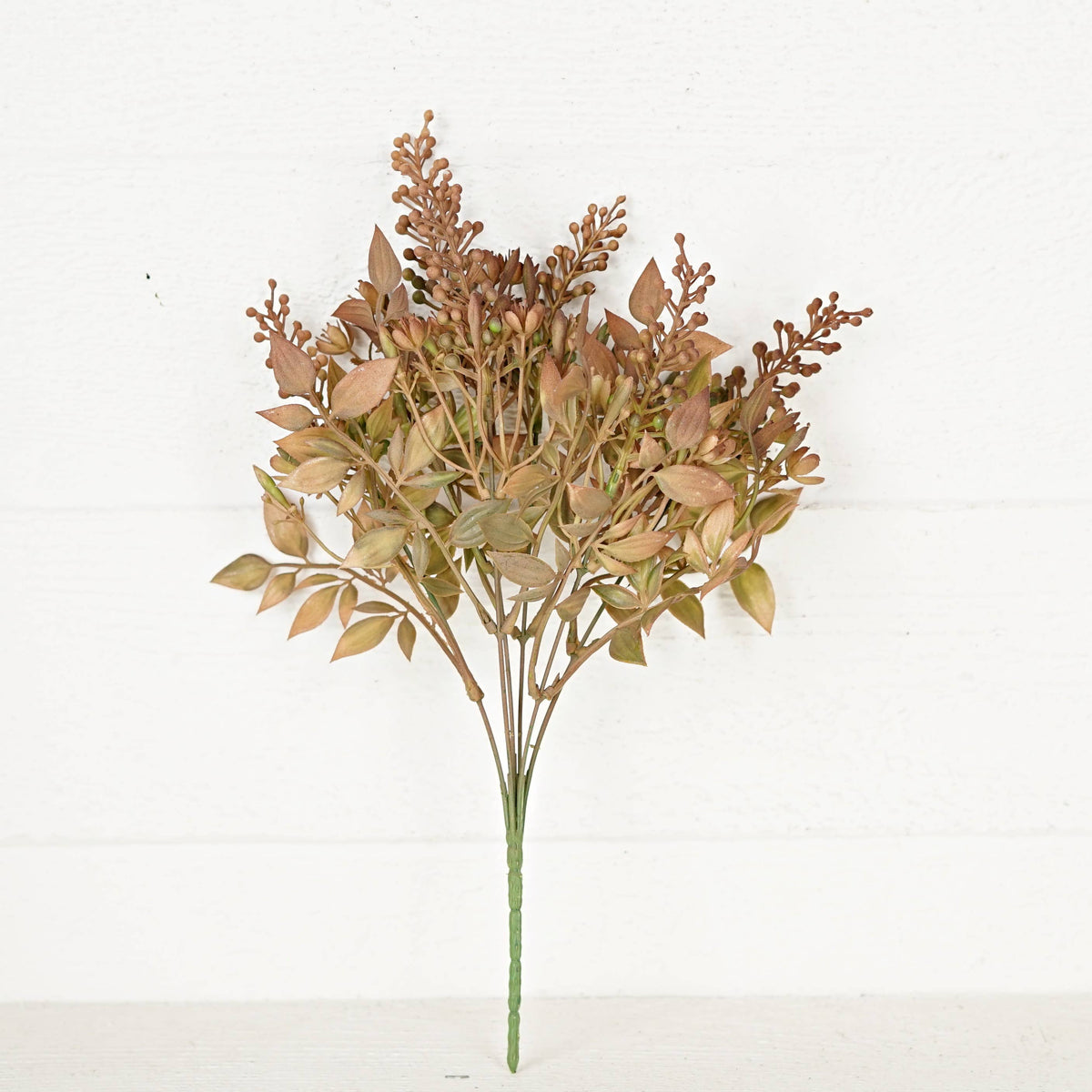 530912- 15in Bush-Fall Boxwood and Seeds-Latte