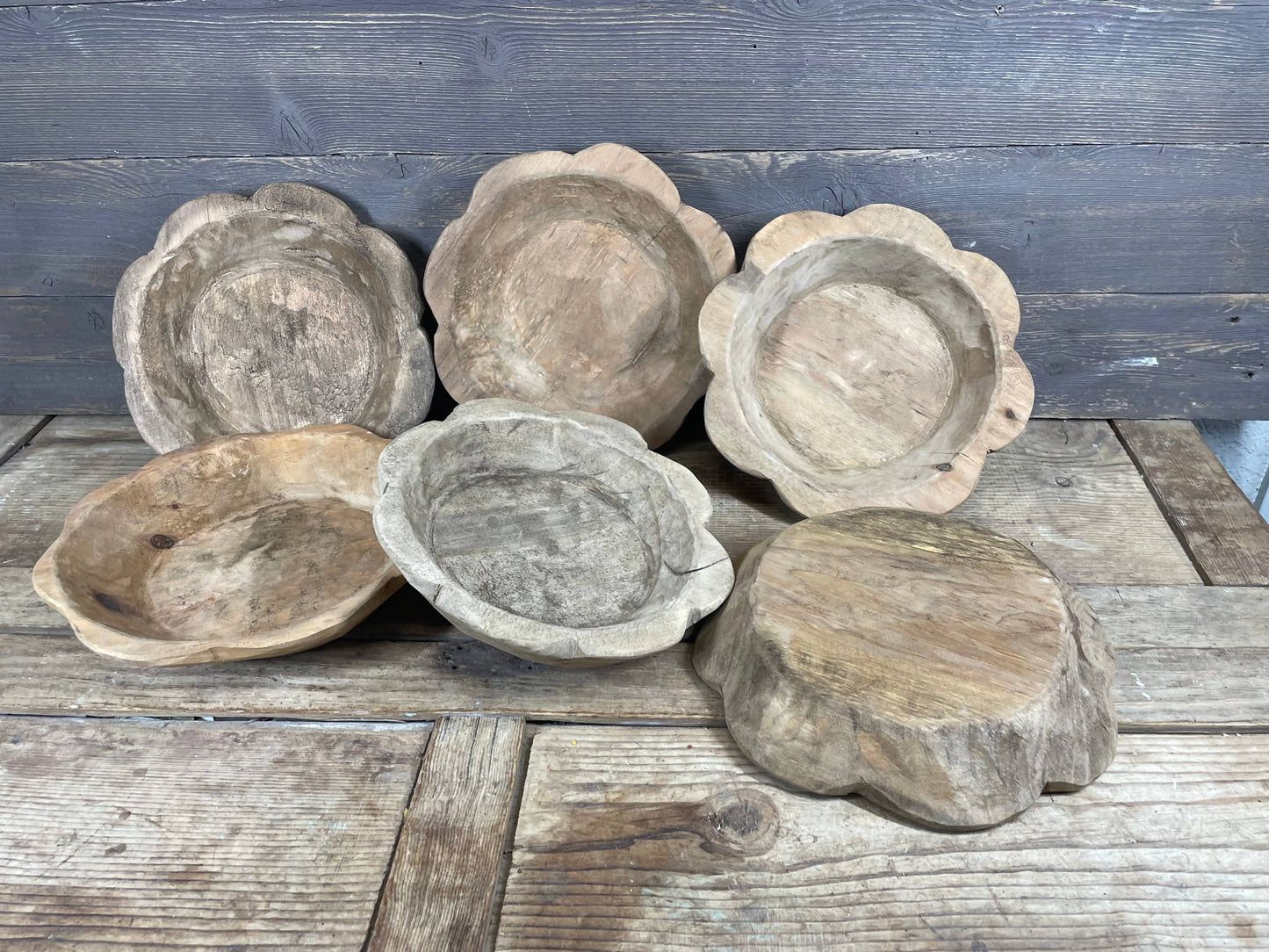 NFC-Small Flower Dough Bowl-WH-10-12 inches