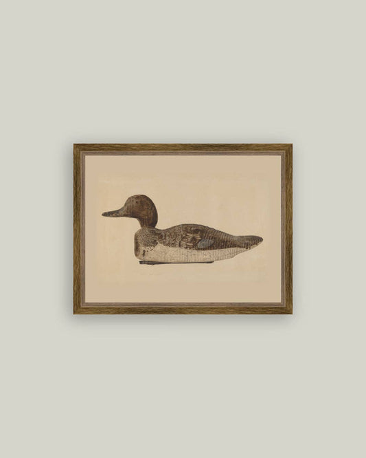 WOODEN DUCK FRAMED ART