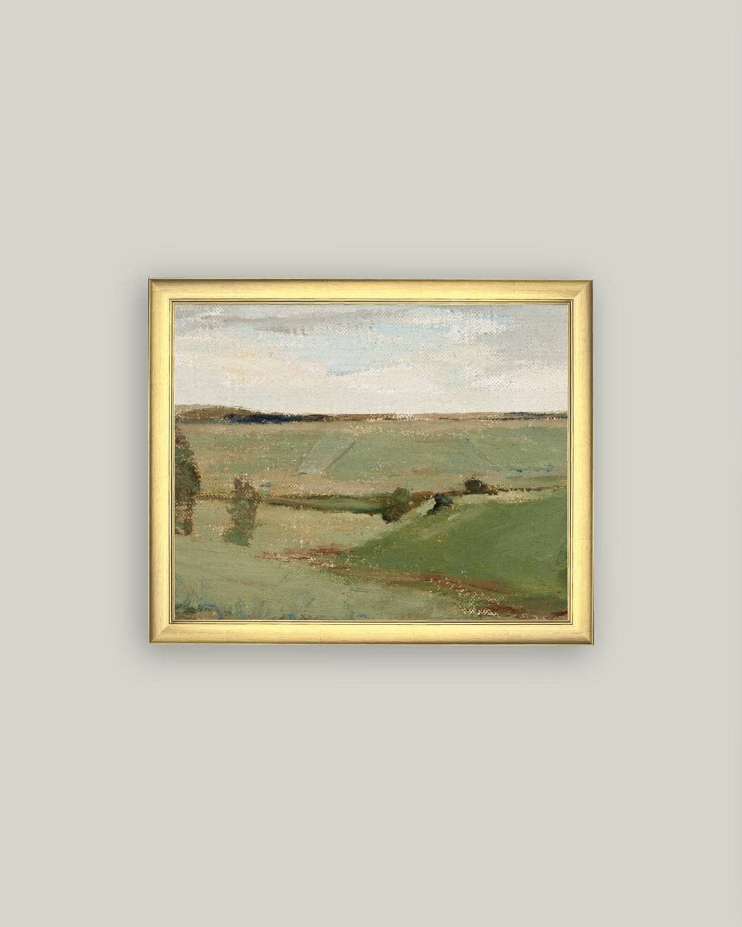 Studies by a River Framed Antique Art