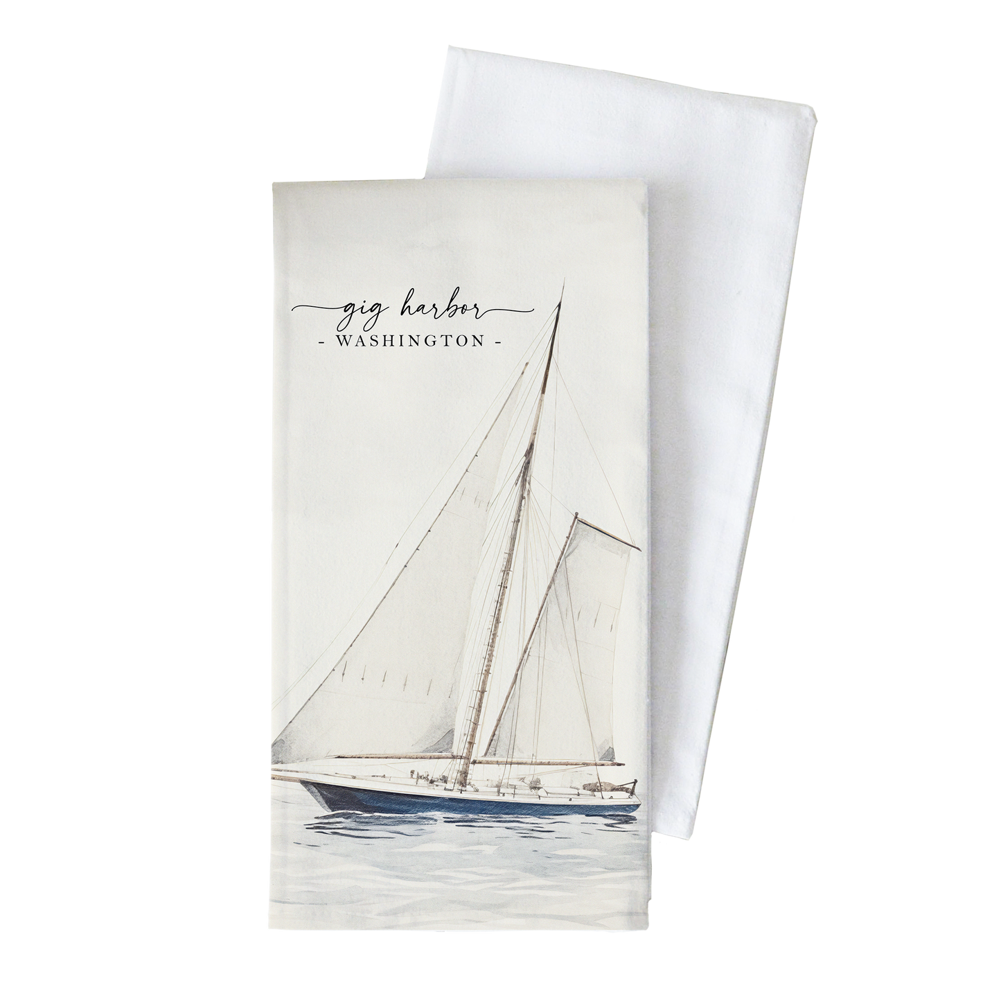 Westport Sailboat Tea Towel