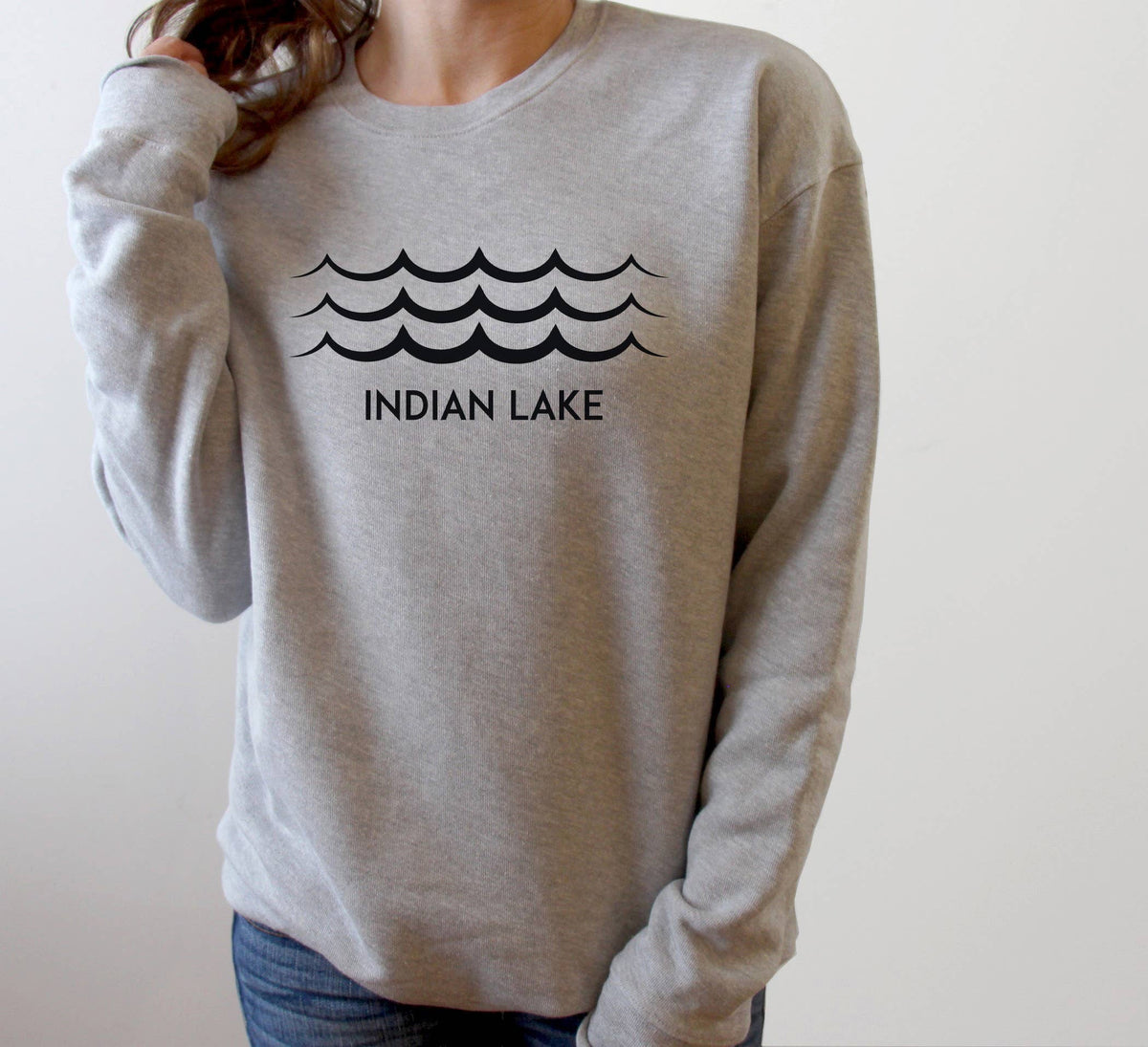 Westport Waves Motif Location Crewneck Sweatshirt