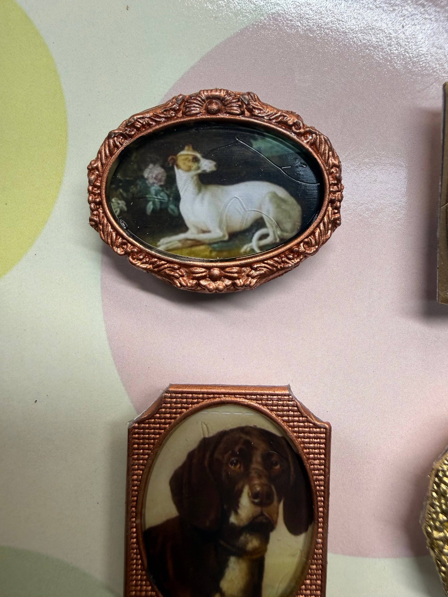 Handmade Magnets Antique dog canine images (Set of 4 each)