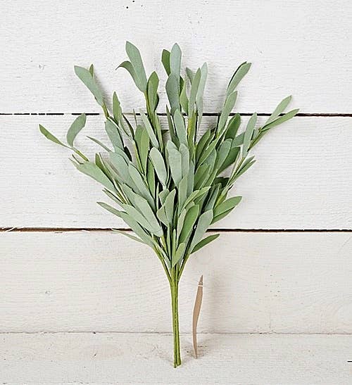 14in Foamy Willow Leaves Bush-green