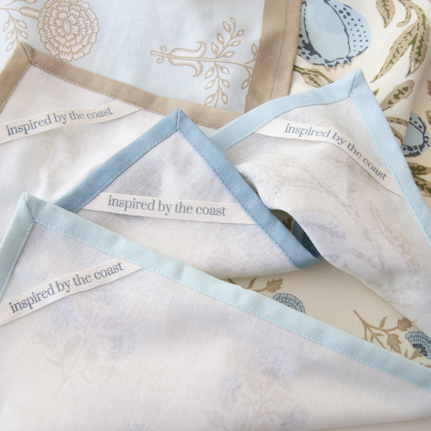 Block Print Tea Towel – Decorative Coastal & Grandmillenial