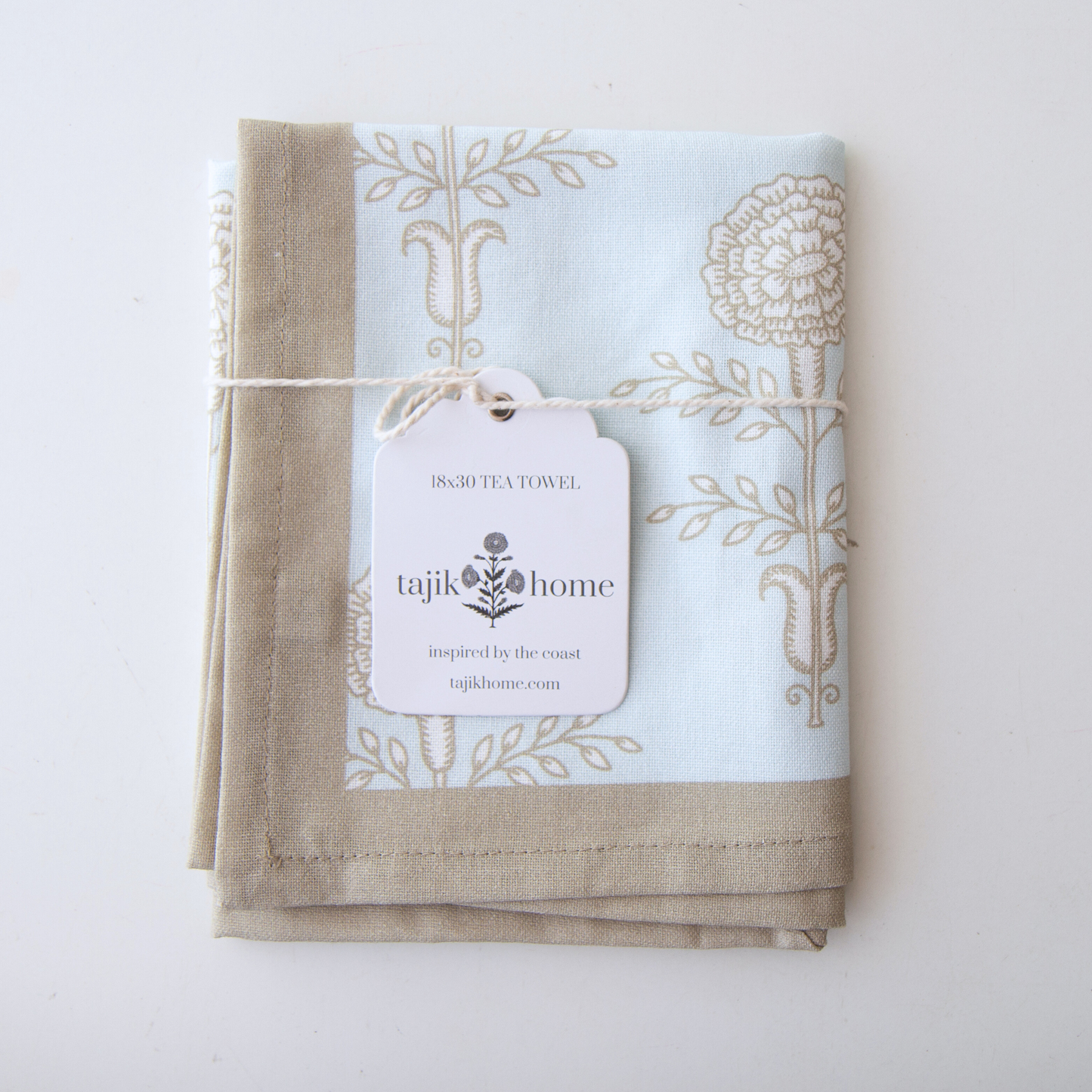 Block Print Tea Towel – Decorative Coastal & Grandmillenial
