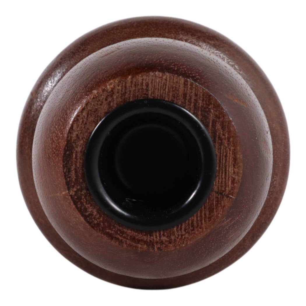 Candle Holder - Brown Mango Wood Modern Totem Taper, 8 in.