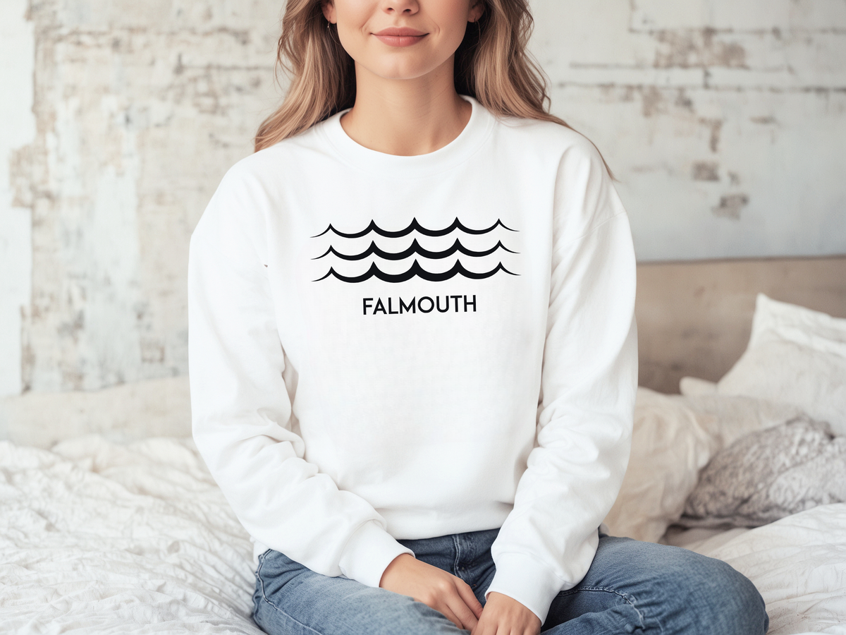 Westport Waves Motif Location Crewneck Sweatshirt