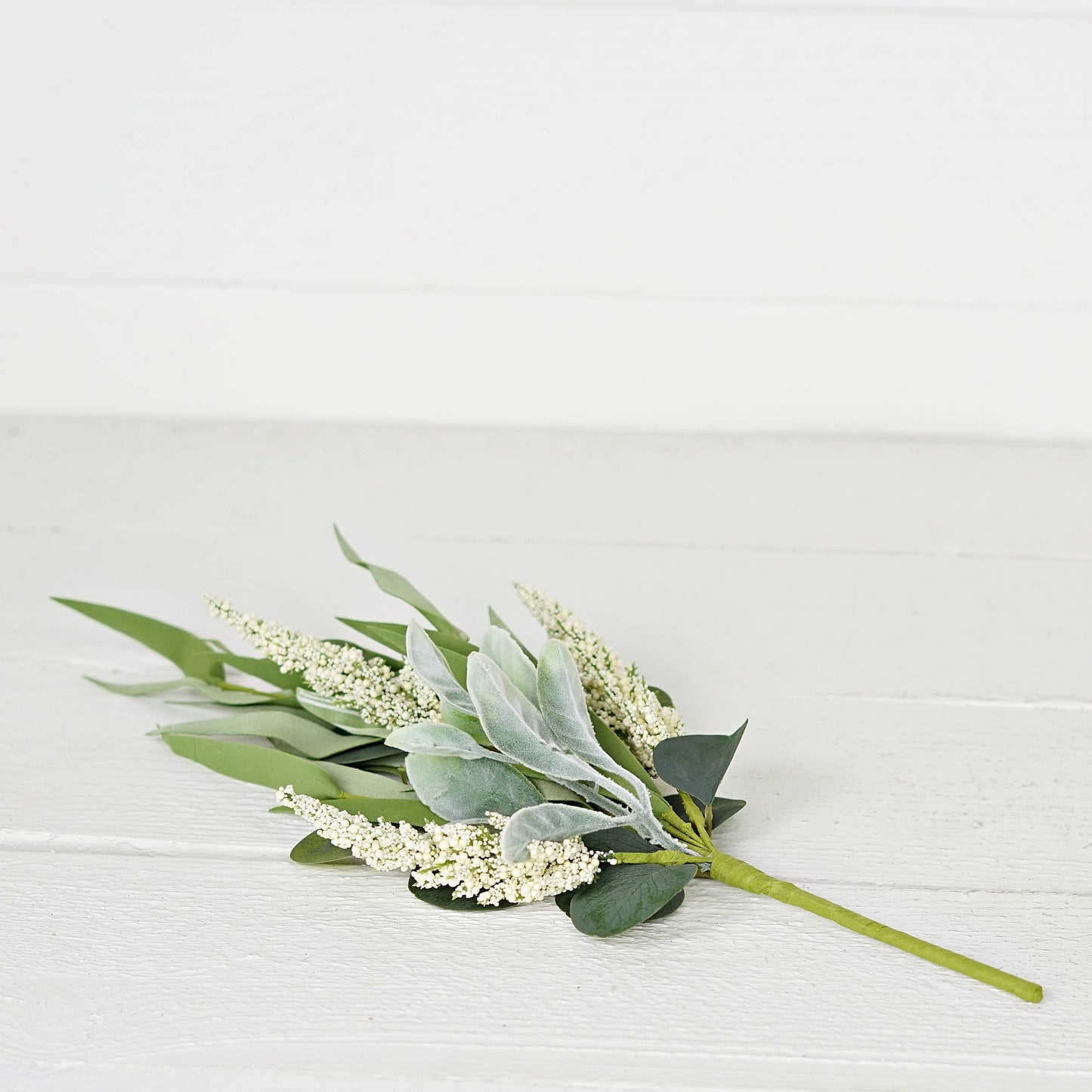 17in Bush-Mixed Eucalyptus, Lamb Ear and Heather