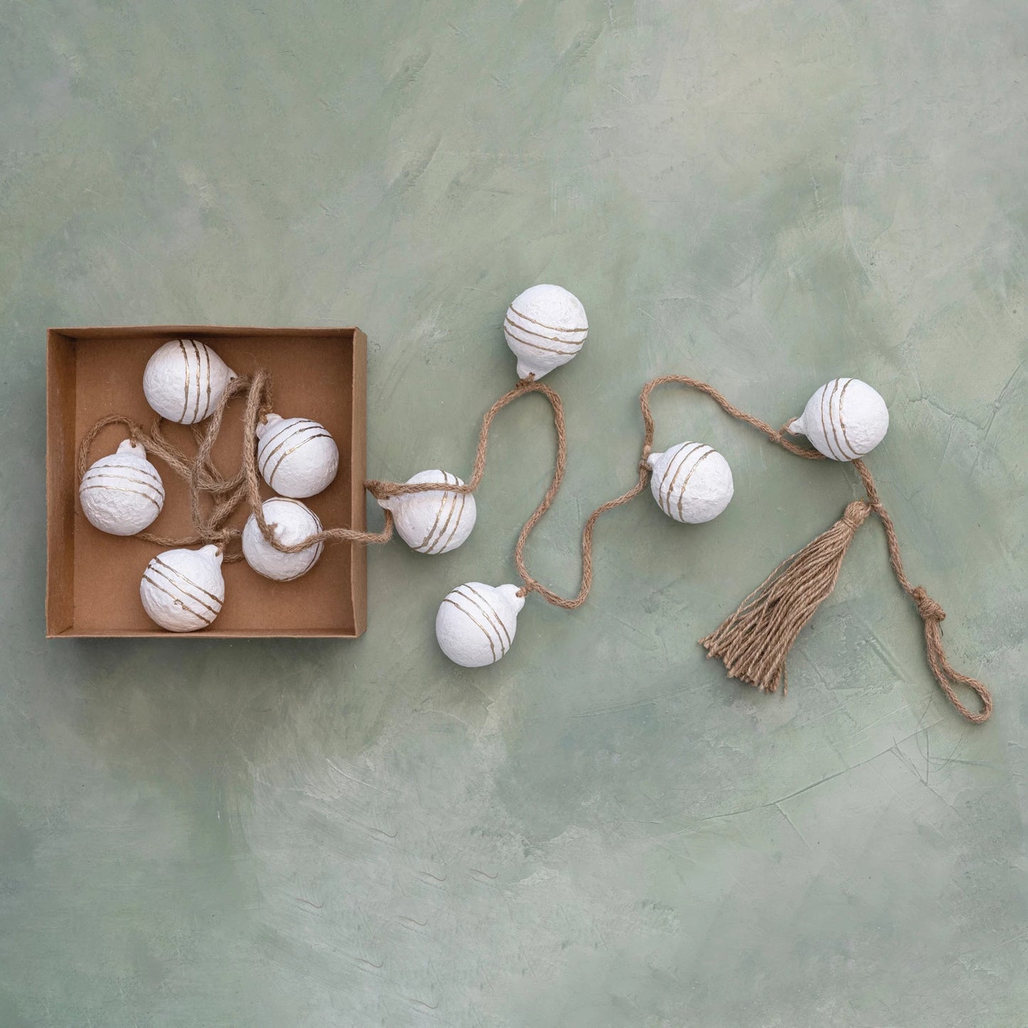 PAPER MACHE BALL GARLAND