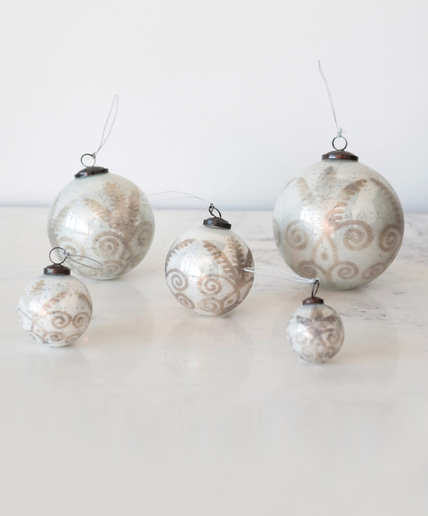 PEWTER MERCURY BALL ORNAMENT