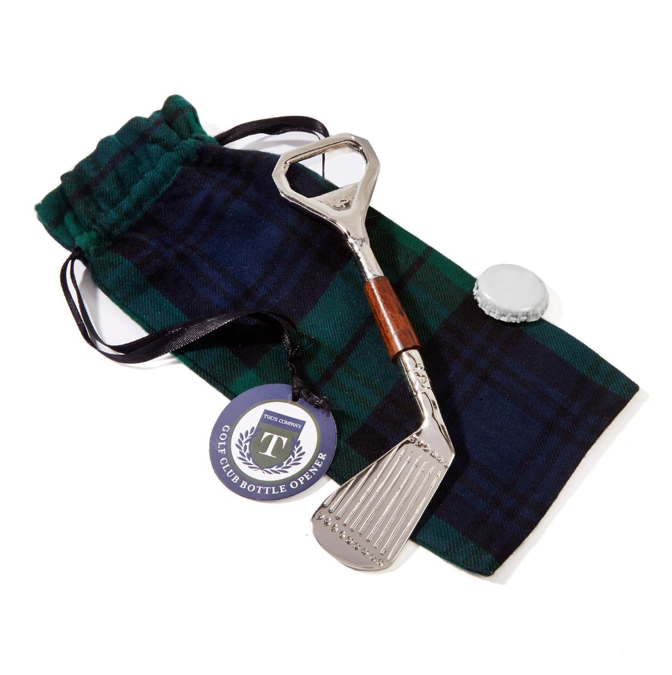 GOLF CLUB BOTTLE OPENER IN GIFT POUCH