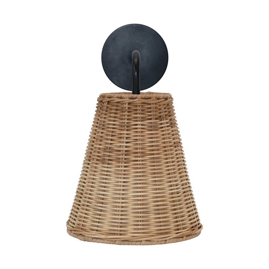 WICKER WALL SCONCE